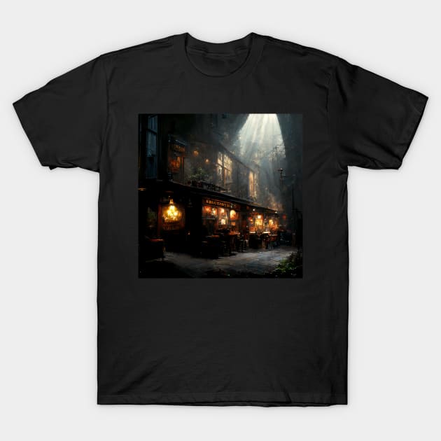 A Bar At Night T-Shirt by endage